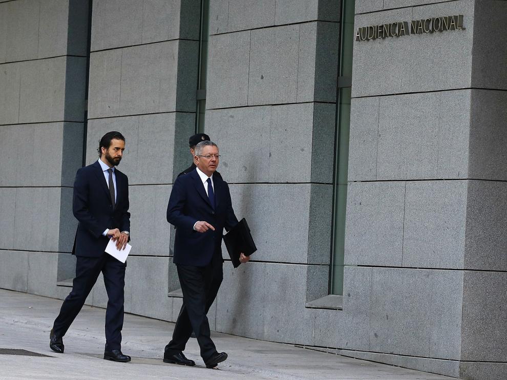 El expresidente madrileño ha llegado esta mañana para declara ante la Audiencia Nacional