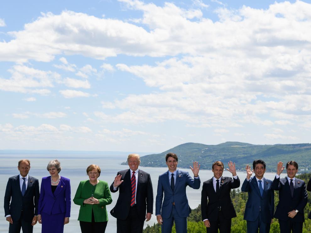 Foto de familia de los líderes del G7.
