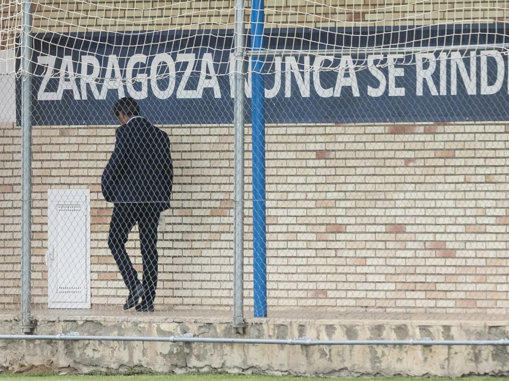 Natxo González, ayer en la Ciudad Deportiva del Real Zaragoza. oliver duch