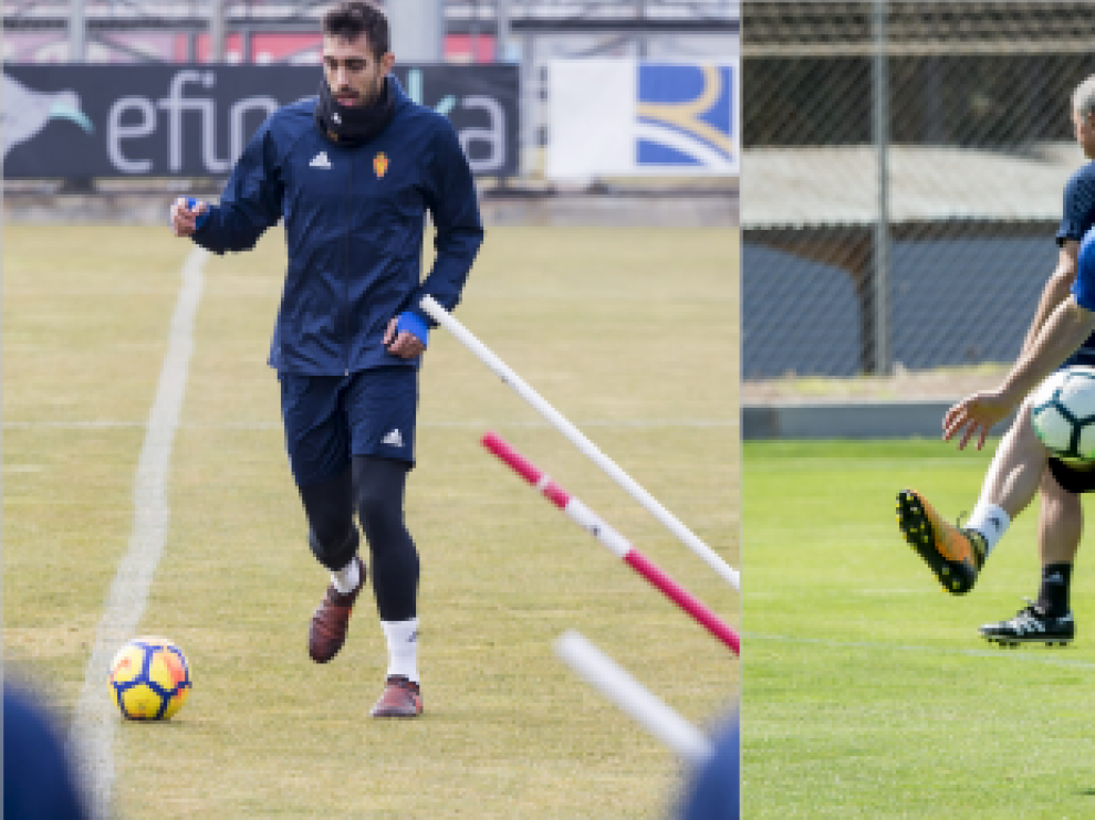 Borja Iglesias y Daniel Lasure, en la Ciudad Deportiva
