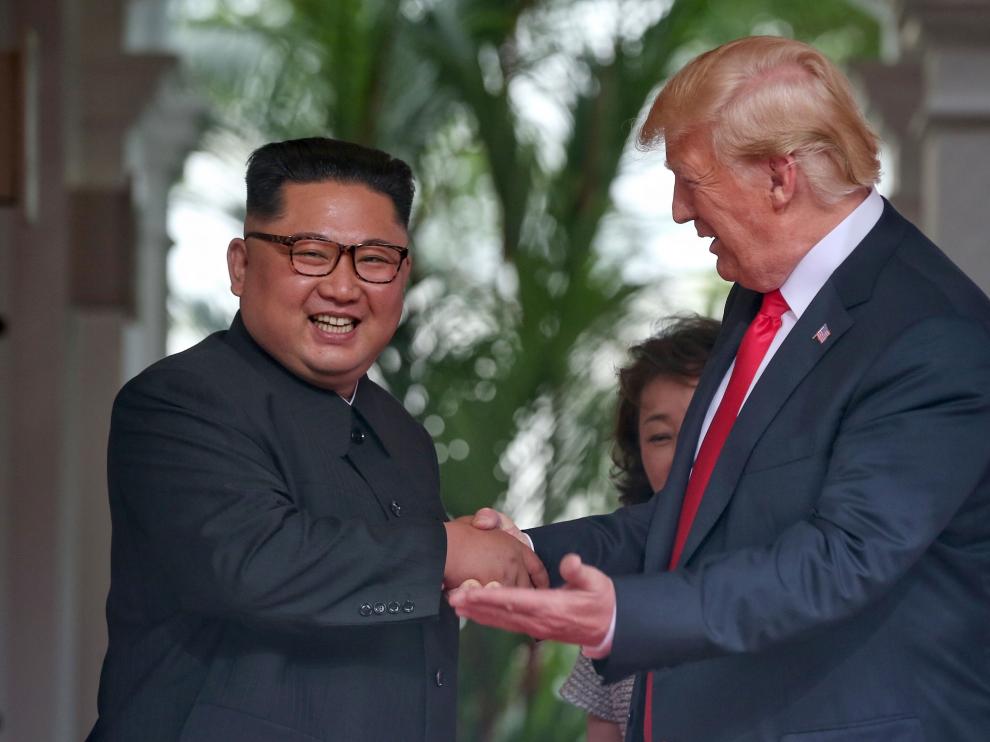 Donald Trump y Kim Jong-un reunidos por primera vez