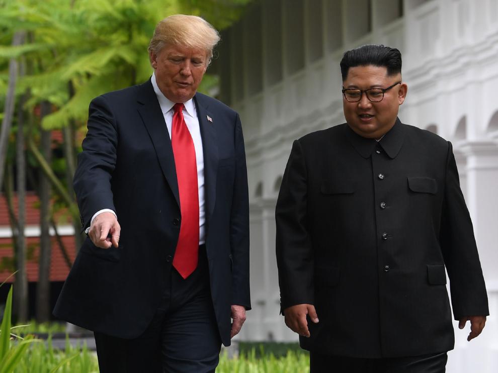 Donald Trump y Kim Jong-un reunidos por primera vez