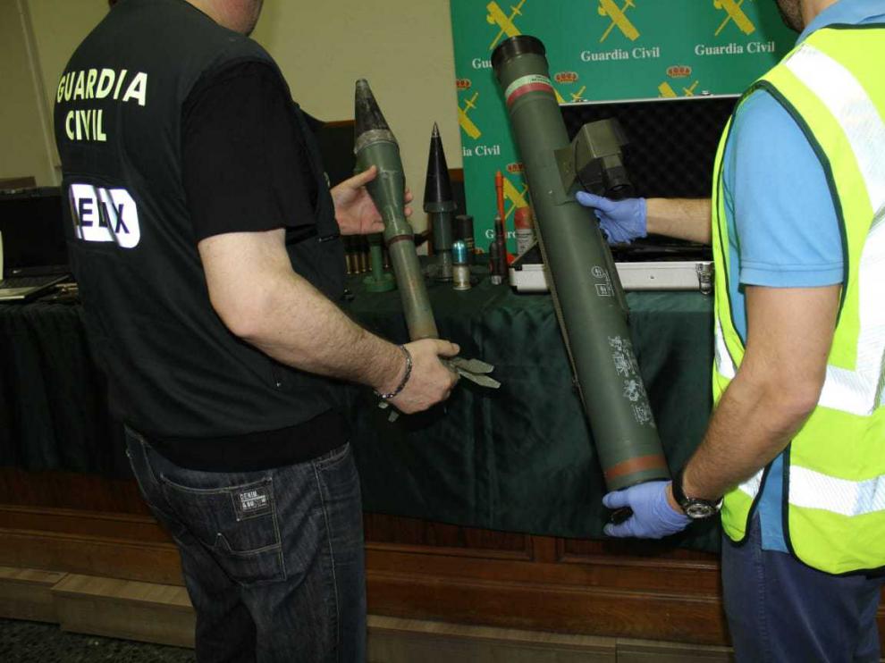 Los agentes encontraron en la casa hasta un lanzagranadas.