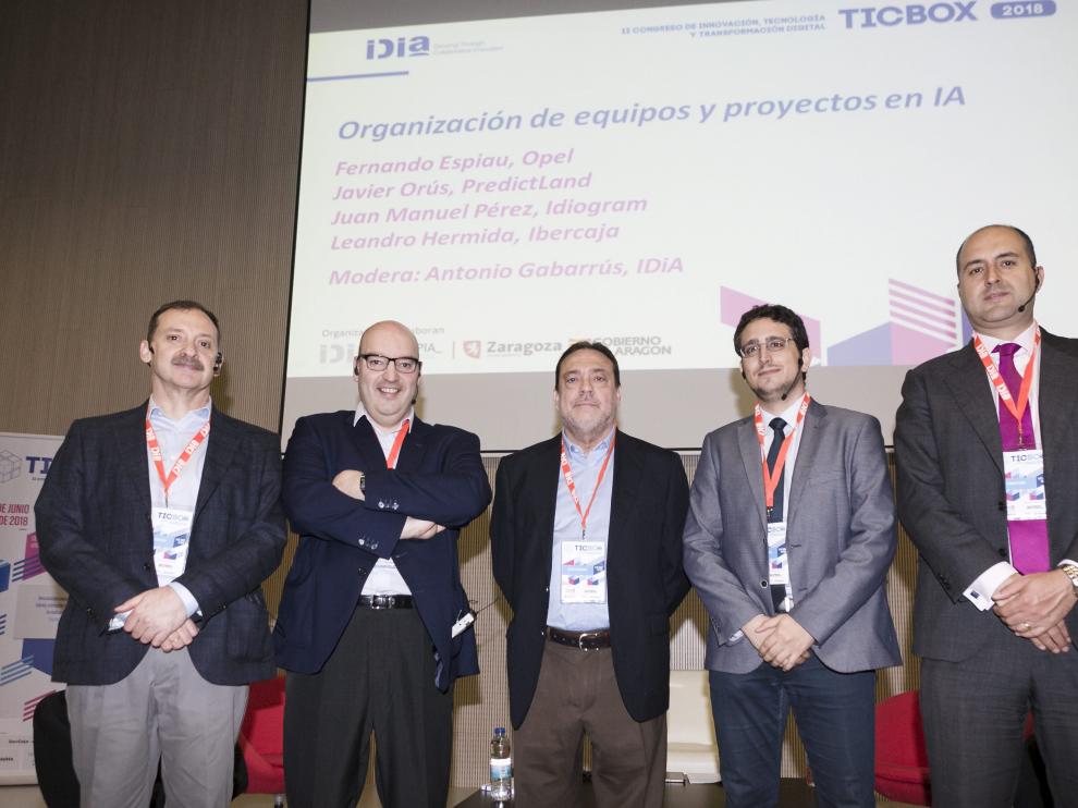 Fernando Espiau, Javier Orús, Antonio Gabarrús, Juan Manuel Pérez y Leandro Hermida.