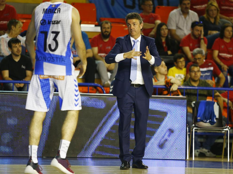 Porfirio Fisac, en su último partido con el Gipuzkoa Basket.