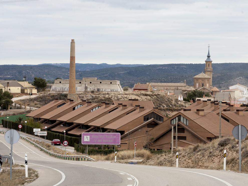 Imagen de uno de los accesos a la localidad de Calanda