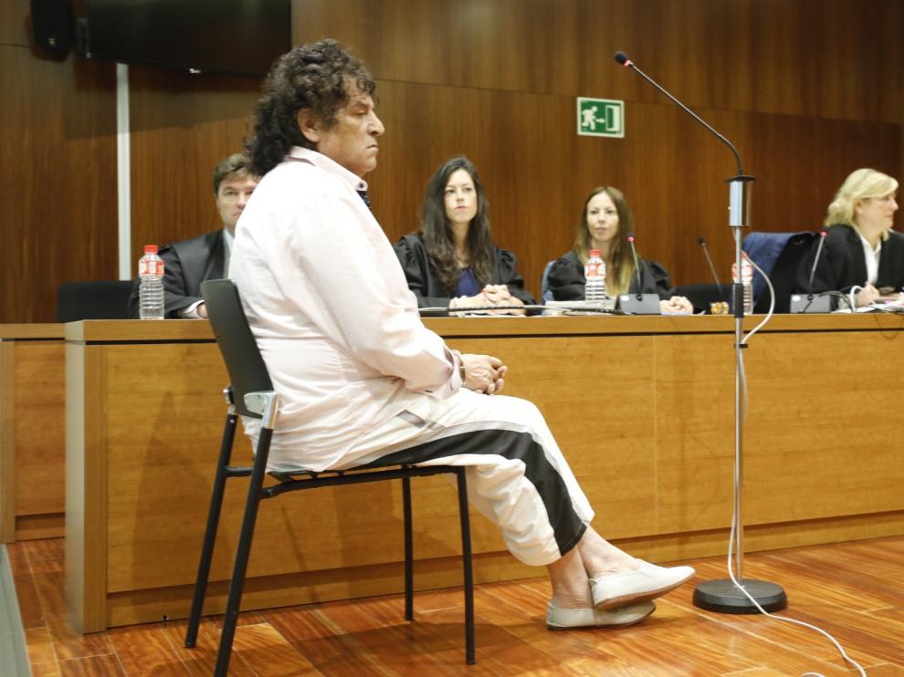 El acusado, Cecilio Giménez, este lunes, durante la primera sesión del juicio por el crimen de Ricla.