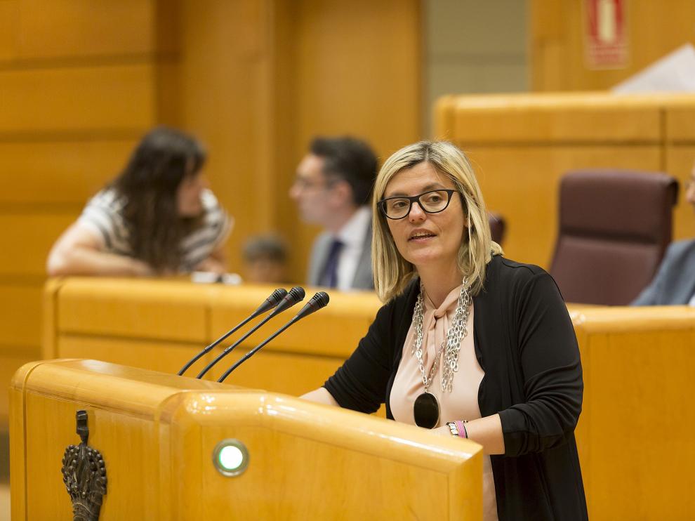 Begoña Nasarre, durante una intervención en el Senado