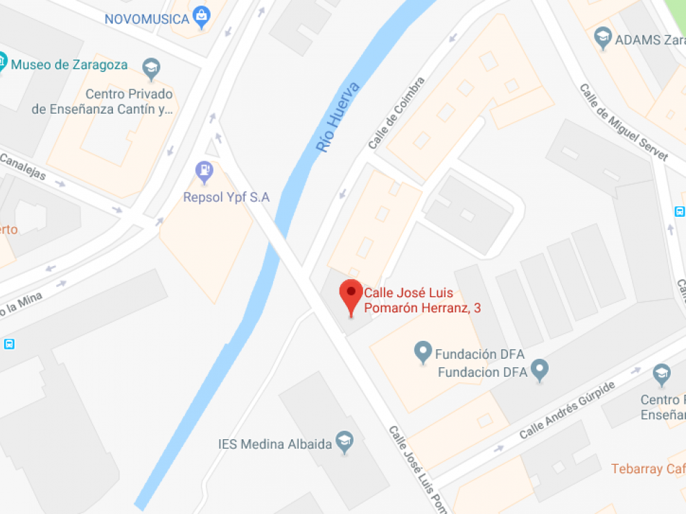 Lugar en el que ha ocurrido el accidente entre el turismo y la bicicleta.