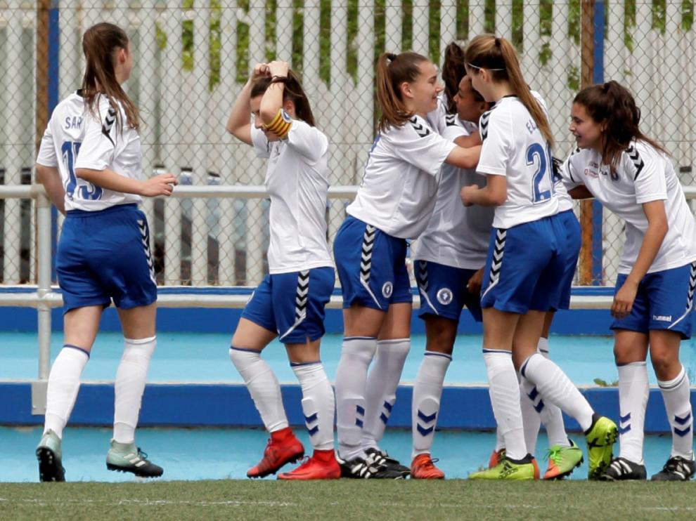 Imagen de archivo de varias jugadoras del Zaragoza Femenino.
