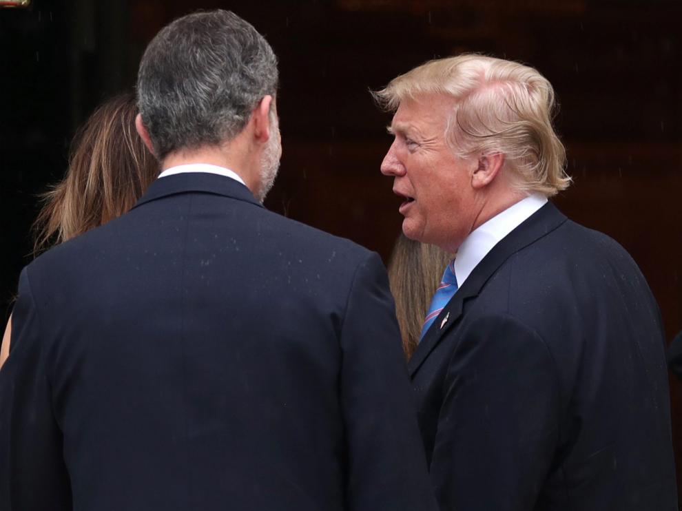 Trump y Melania reciben a los Reyes de España