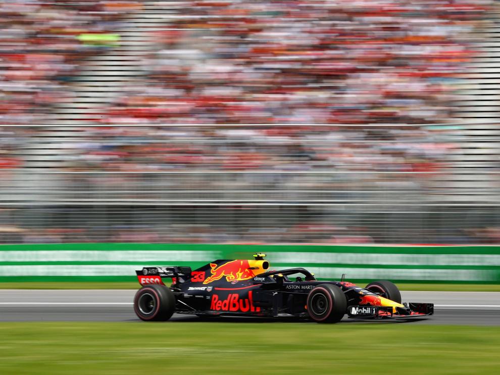 El Red Bull de Max Verstappen, durante el pasado Gran Premio de Canadá