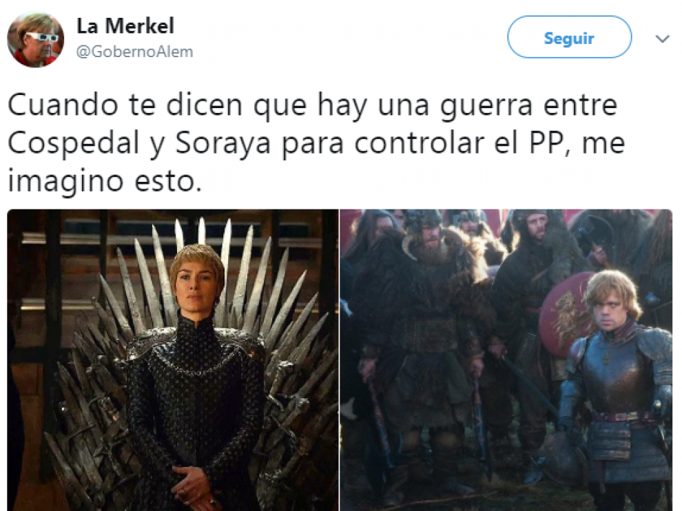 Humor en las redes por las candidaturas de Soraya y Cospedal a la presidencia del PP.