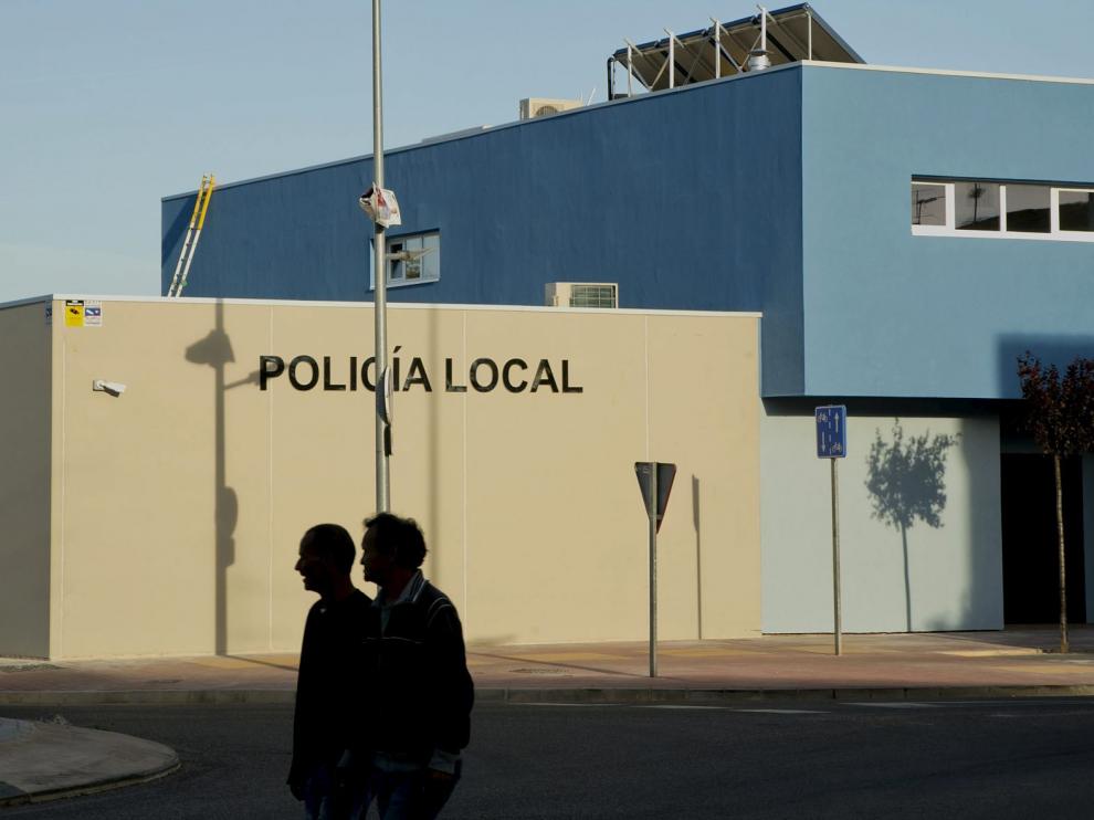 Aspecto que presenta la fachada del futuro cuartel de la Policía Local de La Almunia.
