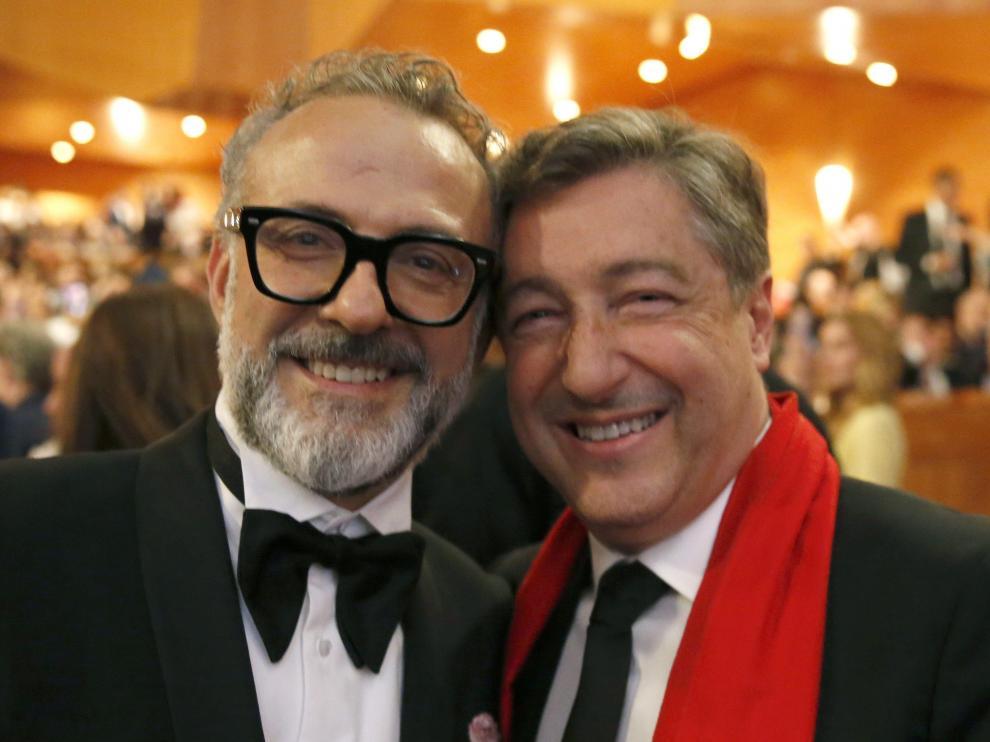 Bottura y Roca, en la gala de este martes en Bilbao.