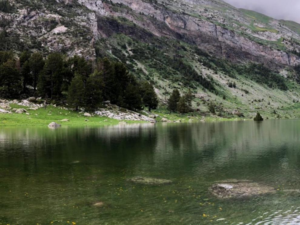 Lago de Están, justo encima de los Llanos del Hospital