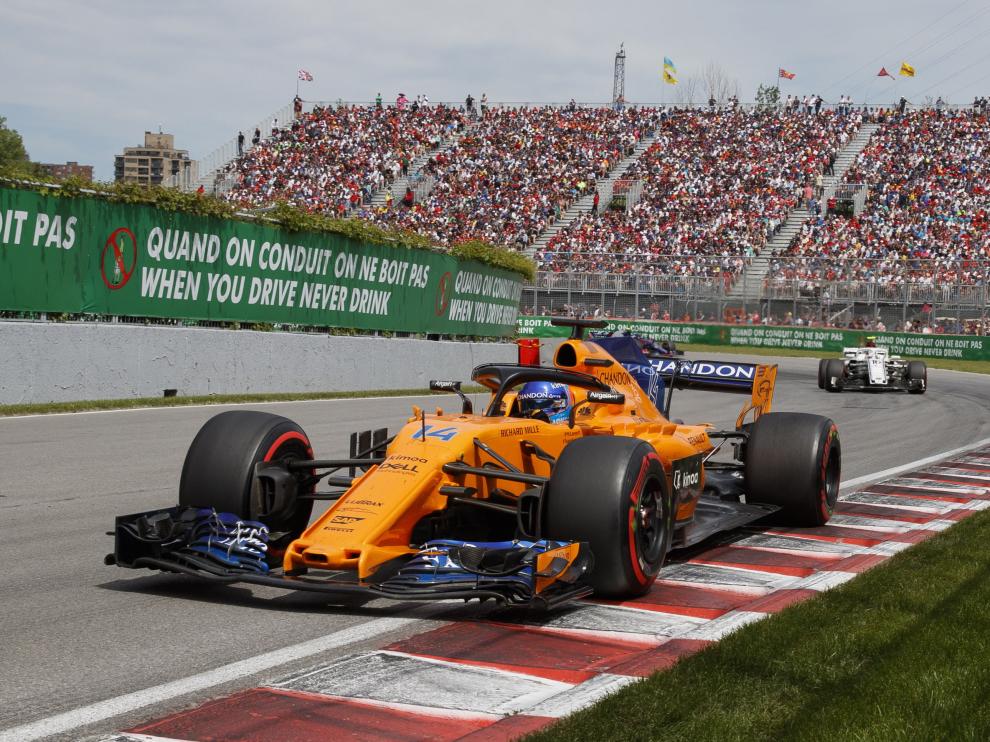 Alonso, en acción con su McLaren MCL33 durante el pasado Gran Premio de Canadá