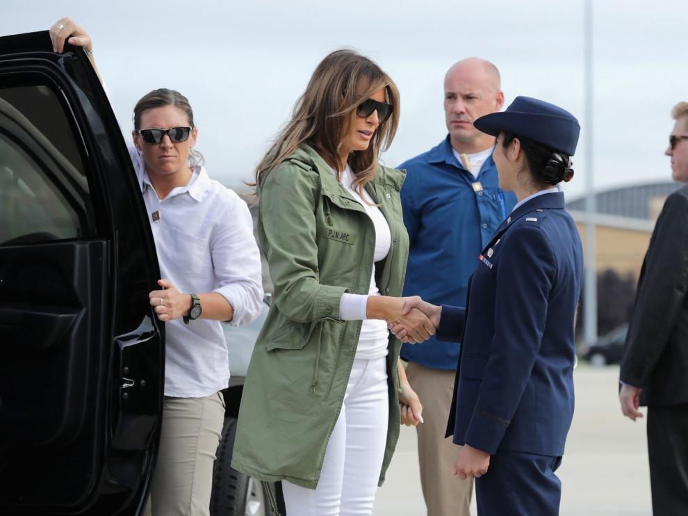 Melania hizo esas declaraciones en la localidad de McAllen (Texas)