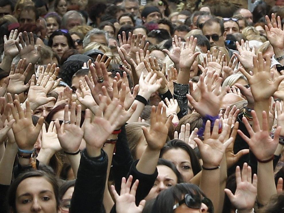 Concentración en Pamplona.