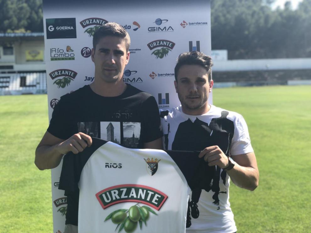 Diego Arellano, a la izquierda, y David Soto, a la derecha, son nuevos jugadores del Tudelano.