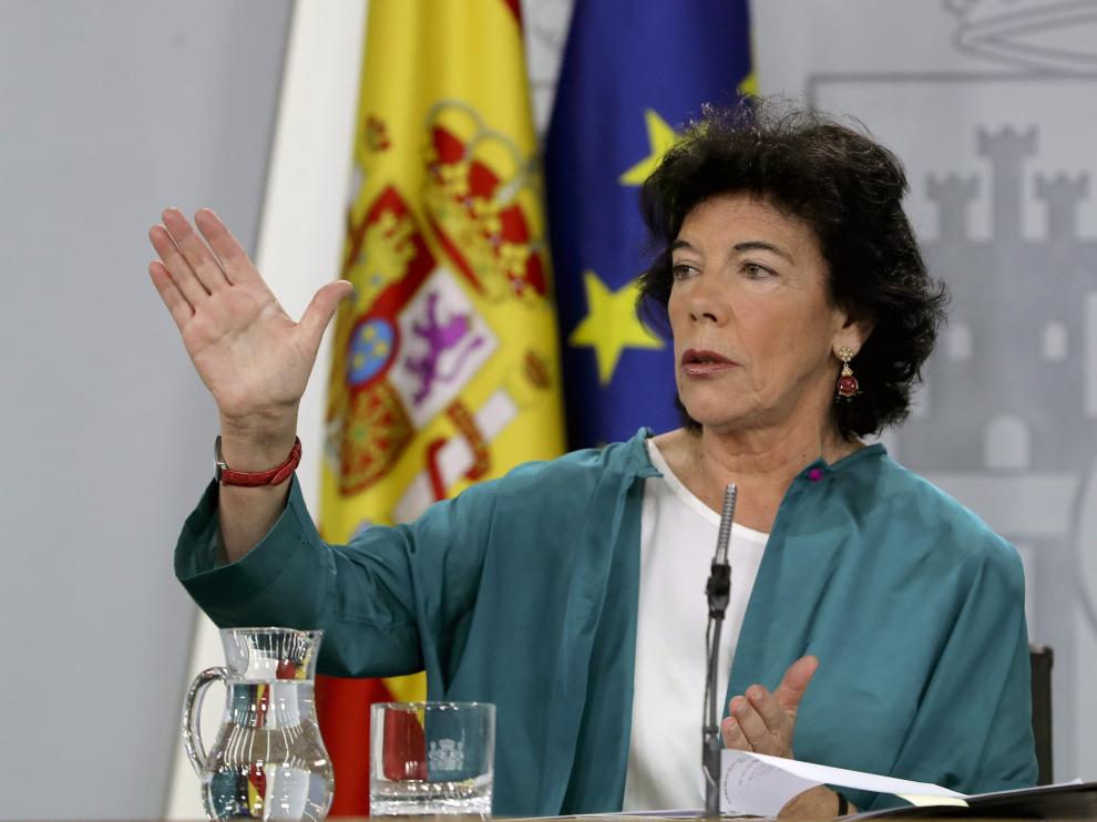 La portavoz del Gobierno, Isabel Celaá