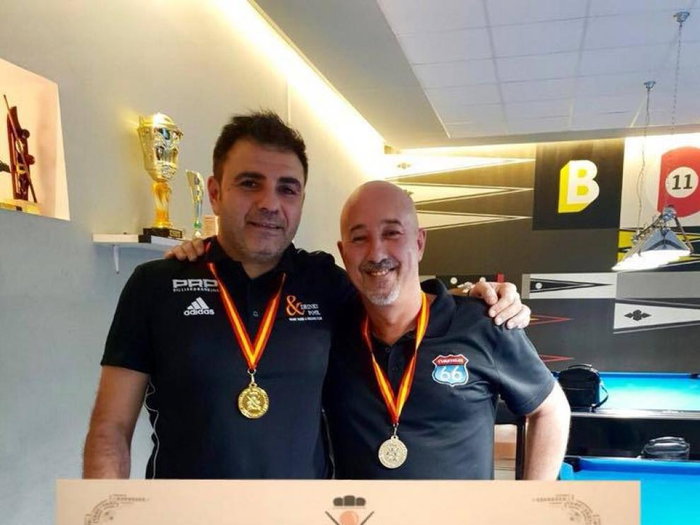 Zaragozano que se ha proclamado campeón de billar.