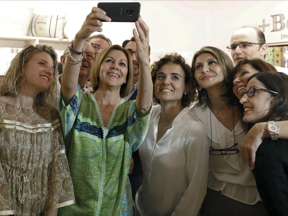 La secretaria general del PP y candidata a presidir el partido, María Dolores de Cospedal