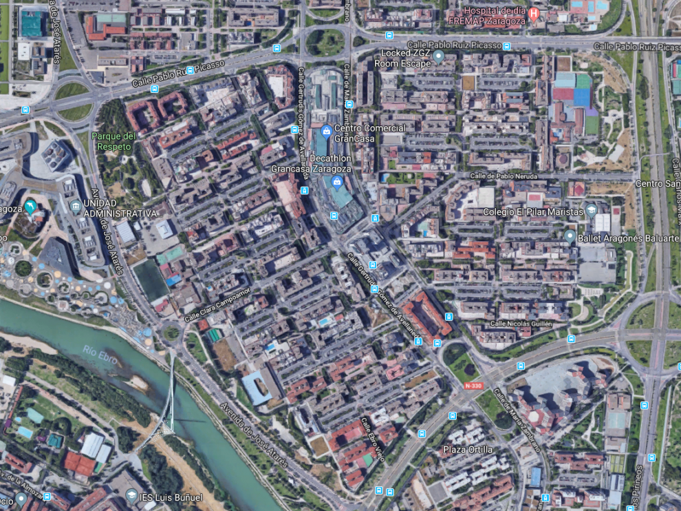 Zona del accidente