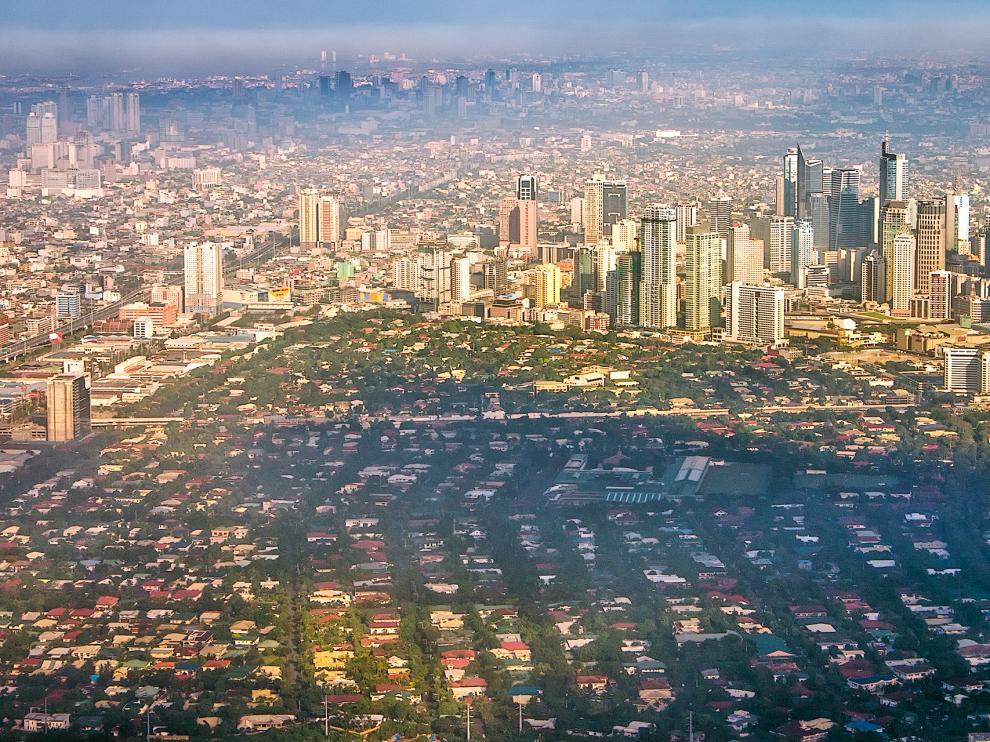 Vista aérea de Manila.
