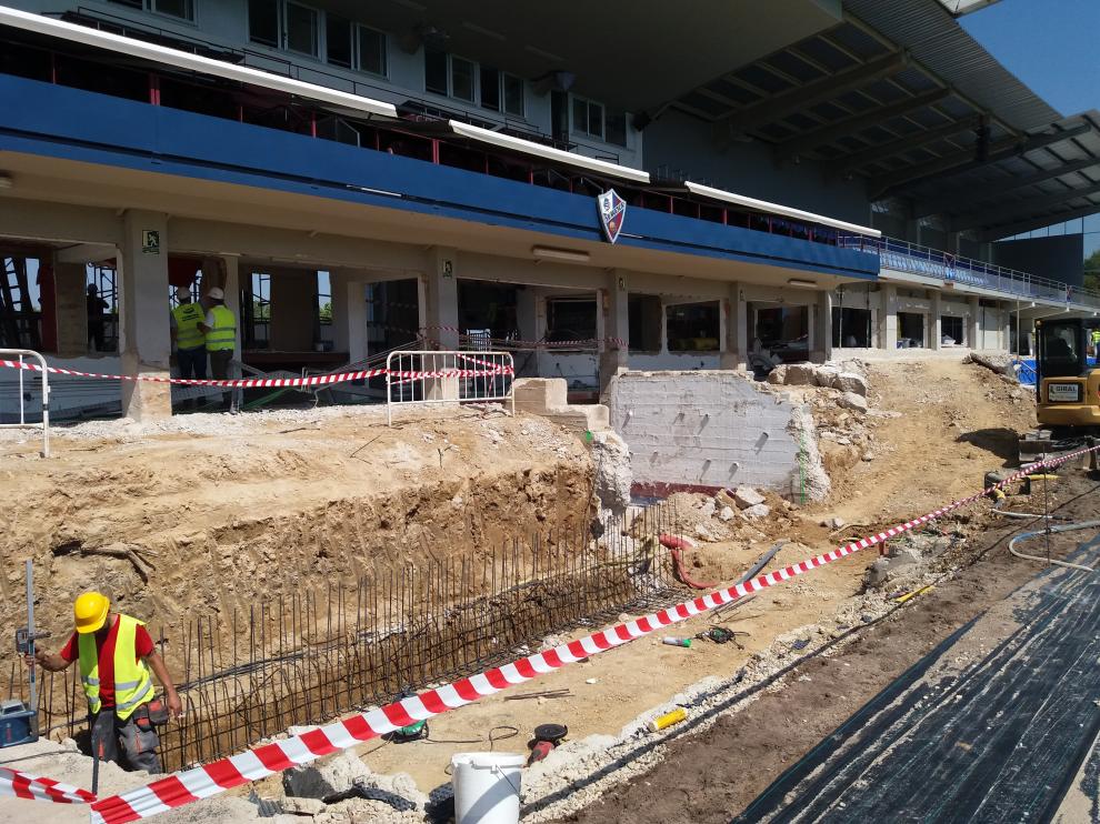 Las obras del Alcoraz se desarrollan a buen ritmo