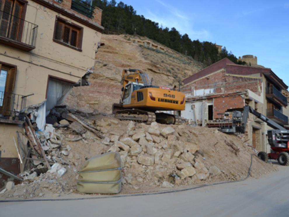 El derrumbe del cerro de Pui Pinós se produjo en abril del año pasado.