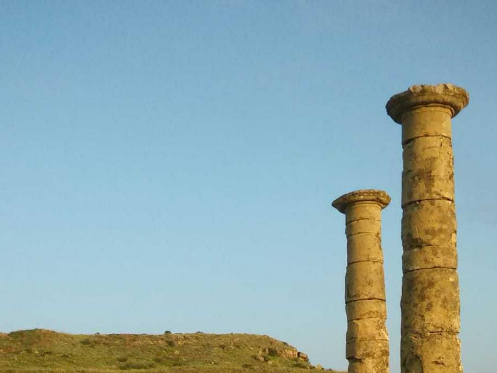 Los estudiantes extranjeros en el yacimiento de Los Bañales.