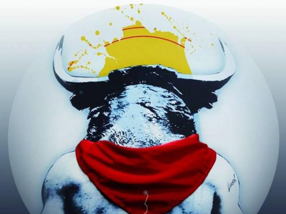 Cartel que anuncia la Feria del Toro de San Fermín 2018.