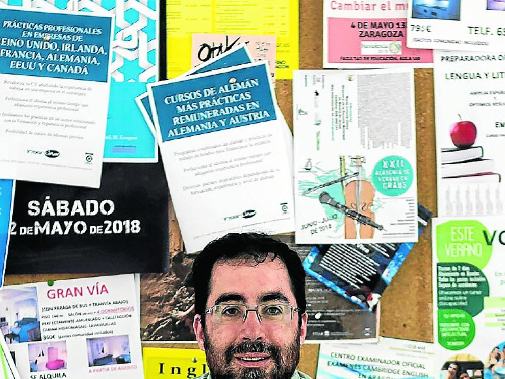 Barrada, en el campus de Zaragoza hace unos días.