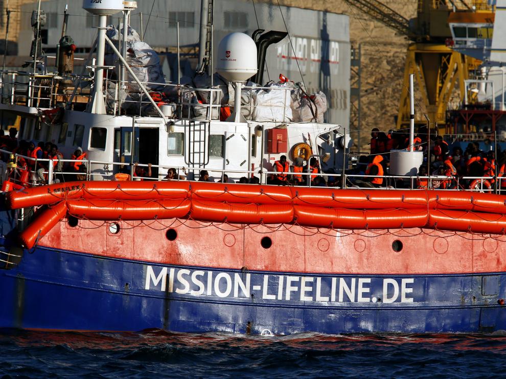 El barco Lifeline ha llegado este miércoles a Malta.