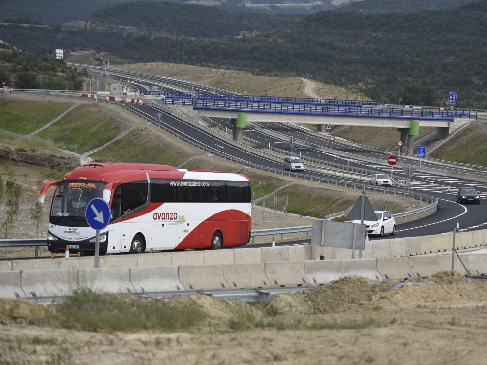 Zona final del tramo Caldearenas-Lanave de la A-23