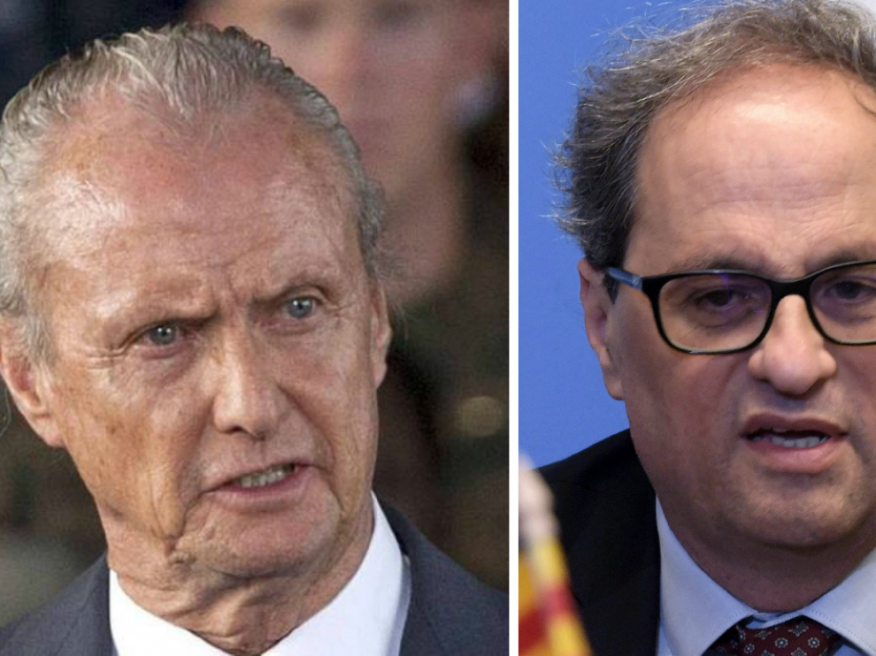 El embajador español en Washington, Pedro Morenés, y el presidente de la Generalitat de Cataluña, Quim Torra