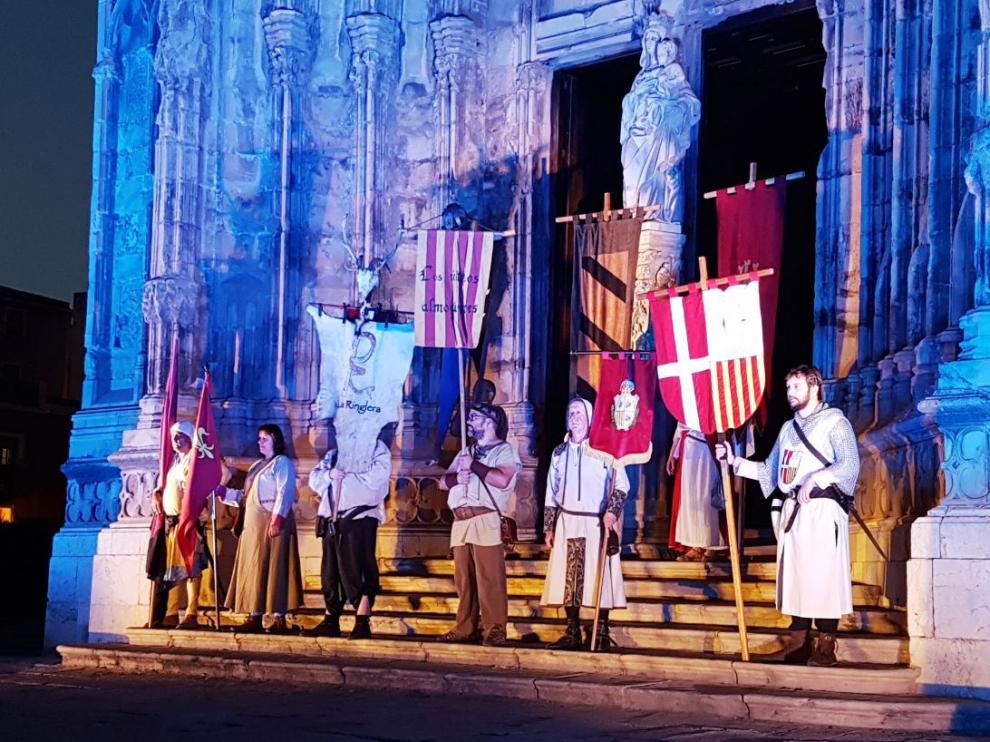 Escena de recreación del Compromiso de Caspe.