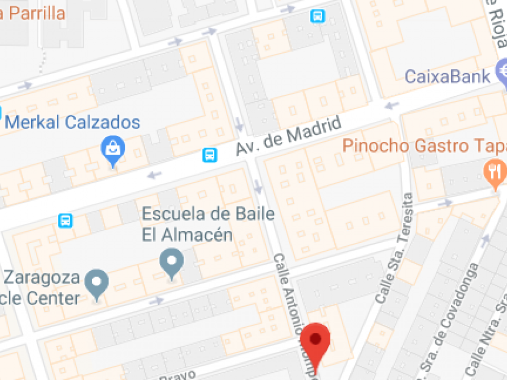 Los hechos han tenido lugar en la Avenida de Madrid a la altura de la calle Antonio Mompeón Motos.