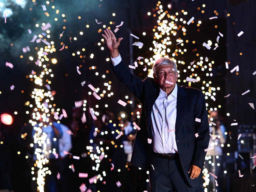 El candidato ala presidencia de México, Andrés Manuel López Obrador