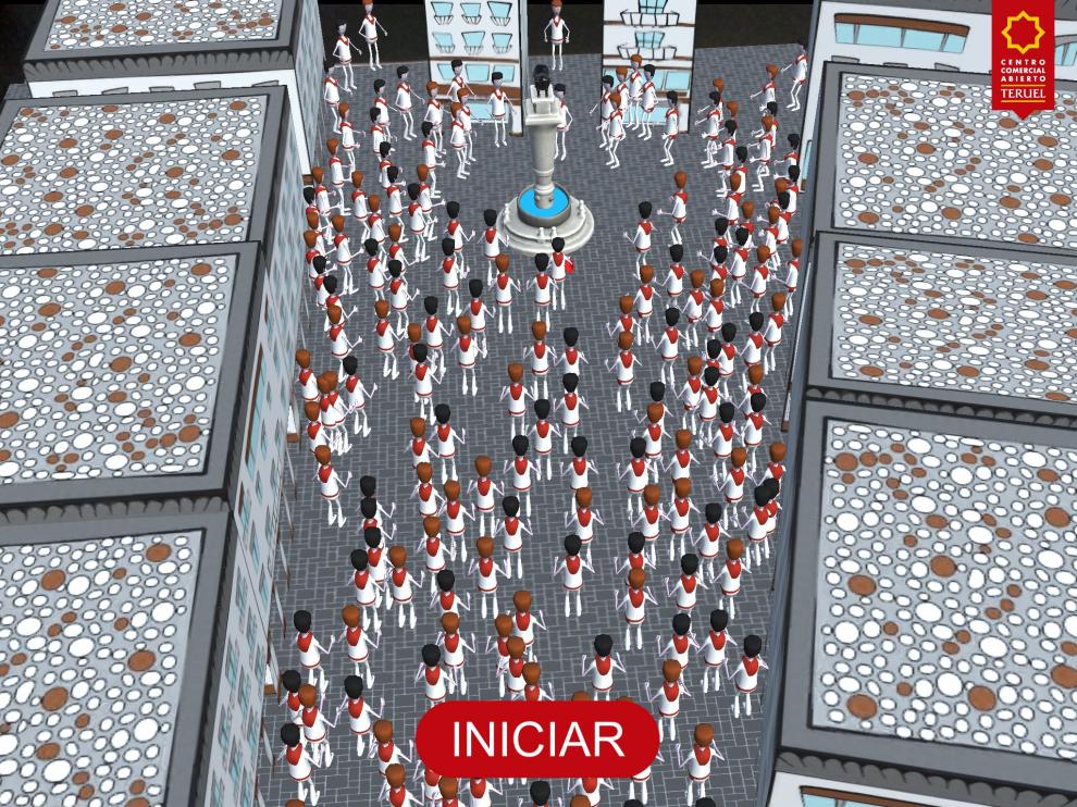 Escena de animación sobre la Vaquilla que se visualiza a través de una aplicación del CCA.