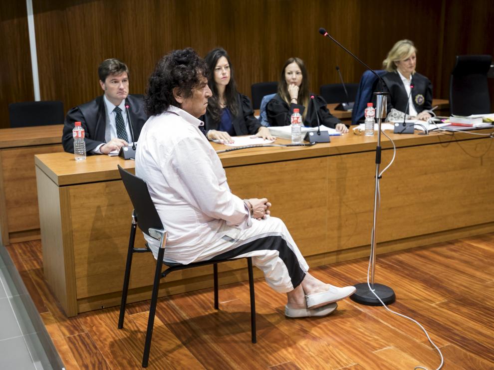 El acusado, Cecilio Giménez, durante el juicio celebrado en la Audiencia de Zaragoza.