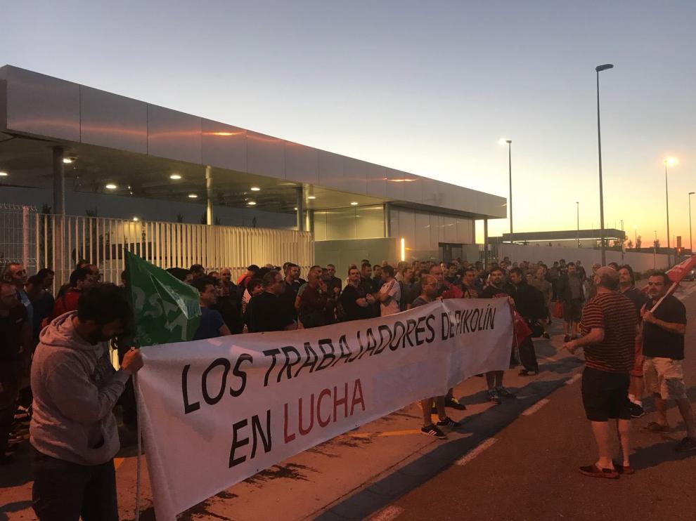 Protesta de los trabajadores de producción de Pikolin.