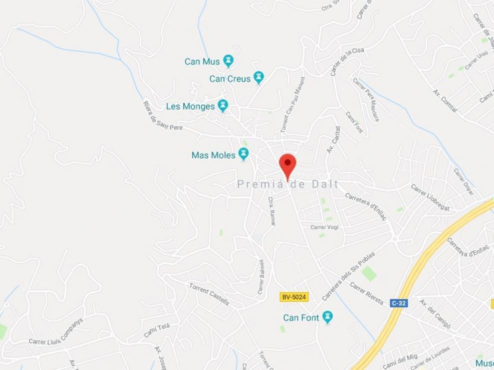 Premià de Dalt, localidad en la que se ha producido el fatídico suceso.