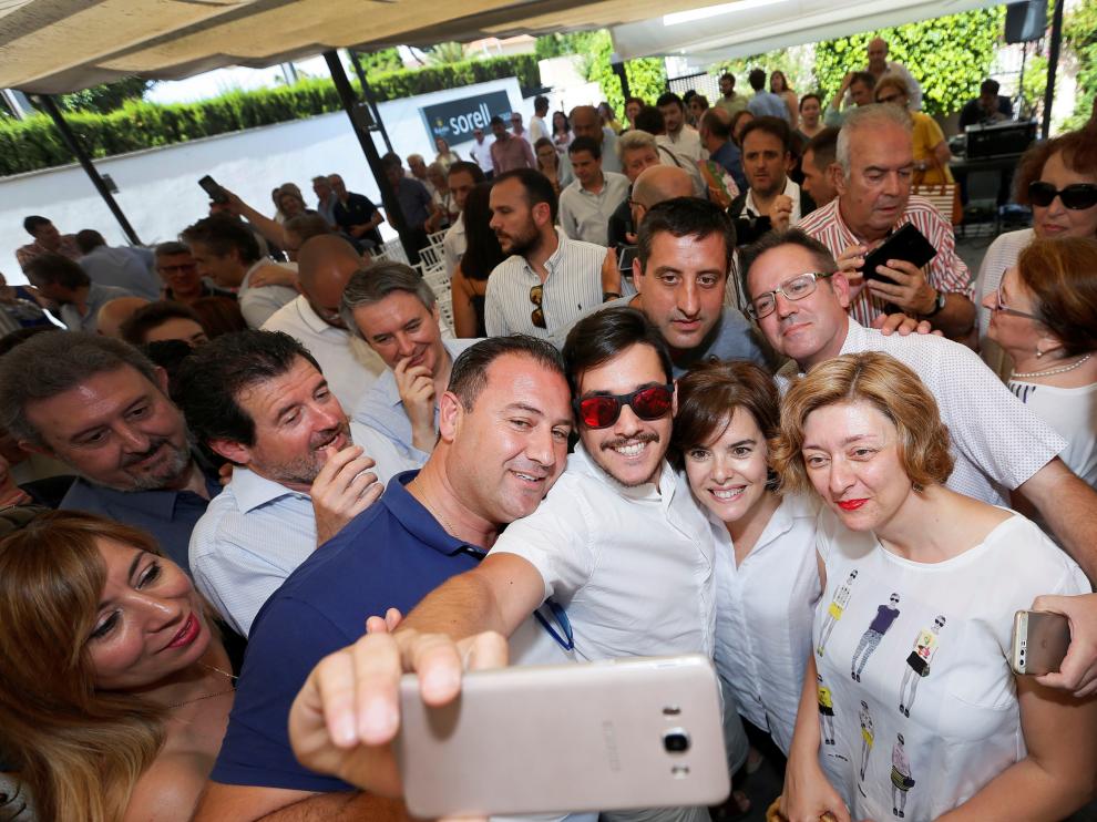 Soraya Sáenz de Santamaría en un acto en Alicante