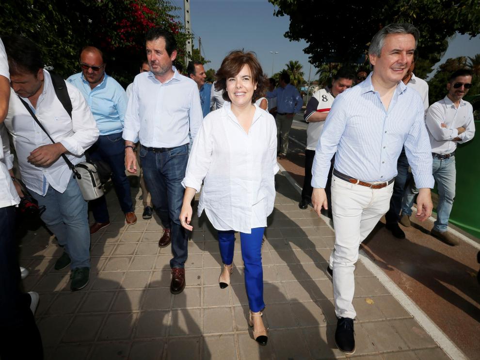 Sáenz de Santamaría en un acto este sábado.