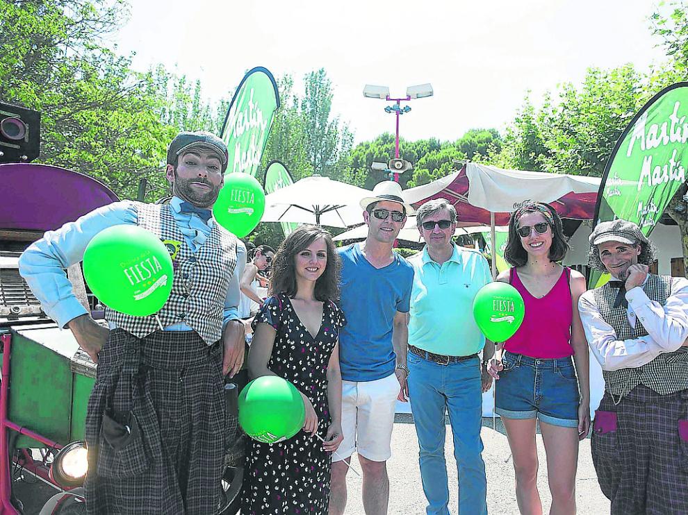 María López, José Antonio Gracia, Alfonso González y Carla Casado, entre los Trotaclowns.