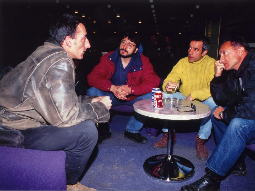 MIGUEL GIN EN SARAJEVO CON ARTURO, CARMELO E IMANOL