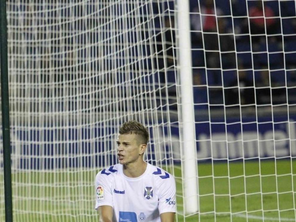 Samuele Longo, durante un partido con el Tenerife.
