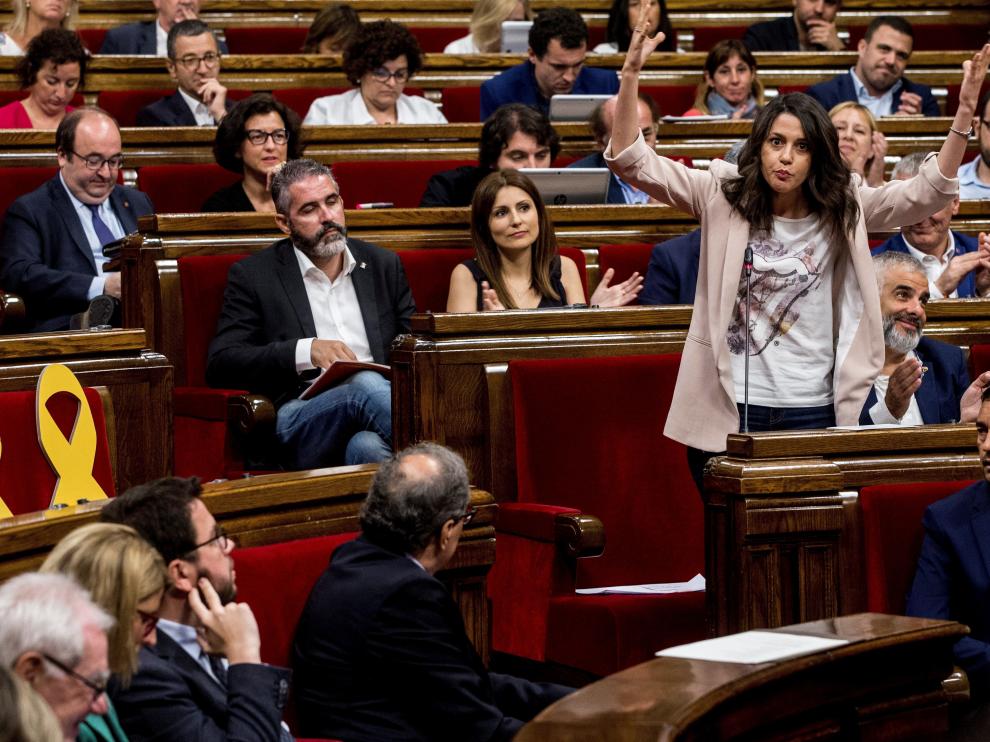 Ines Arrimadas este jueves en el Parlament